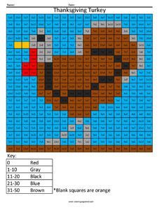 the thanksgiving turkey cross stitch pattern is shown in blue and brown colors, with an image of a dog's head on it