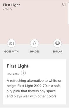 the first light app is displayed on an iphone screen, and it's settings are clearly visible