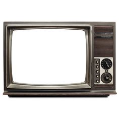 an old fashioned television set with no screen