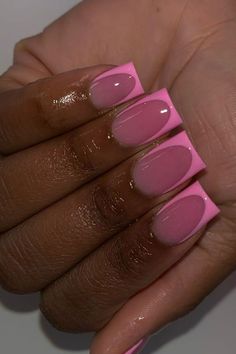 Check out these beautiful and chic french tip nails to inspire you for your next manicure. Tip Nails Designs, Tip Nail Designs, Pink Tip Nails, Pink French Nails, French Tip Nail Designs, Hard Nails, Classic French Manicure, Colored Acrylic Nails