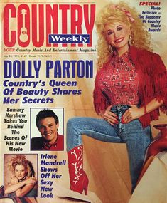 the cover of country weekly magazine with dolly parton on it's front page