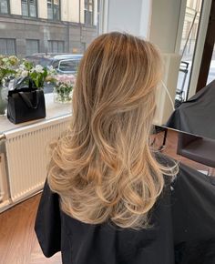 Highlights Blonde Balayage, Golden Blonde Layered Hair, Pretty Ash Blonde Hair, Highlights On Light Brown, Level 7 Lived In Blonde, Blond Hair Types, Blonde Balayage Aesthetic, Blond Hilights On Blond Hair, Medium Cool Blonde