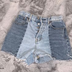 Two Toned. Never Worn Pacsun Shorts, Duo Tone, Fashion Board, Style Board, Pacsun, Gray White, Jean Shorts, Two Tone, High Rise