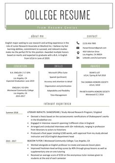 a professional resume for college students with no work experience on the cover letter and numbers