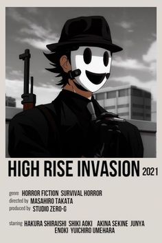 the poster for high rise invision 2012 shows a man with a mask on his face