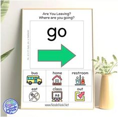 a printable poster with the words go and an arrow pointing to it's right