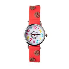 Arvo Kids' Basketball Watch Learn To Tell Time, Colorful Watches, Cross Selling, Positive Encouragement, Kids Watch, Kids Basketball, Basketball Design, Watch Dial, Rain Gear