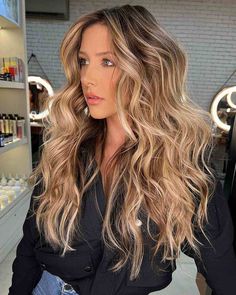 Beach Waves Side Part Long Hair, Salon Curls Hairstyles, Beach Waves Formal Hair, Voluminous Beach Waves, Tosseled Curls, How To Waves Long Hair, Beach Waves Blowout, Tight Waves Hair