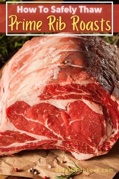 how to safely thaw prime rib roasts