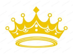 a yellow crown on a white background