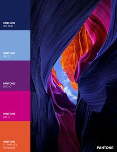 pantone's color scheme for the interior of a canyon