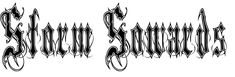 an old gothic font that has been drawn in black and white with the word's name