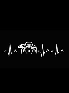 an old car with heartbeats on the side in black and white vinyl decal