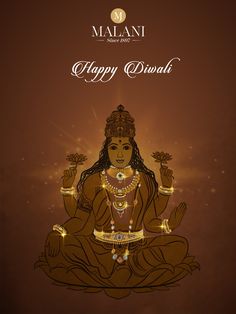 happy diwali greeting card with an image of a woman in the lotus position