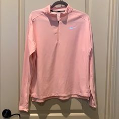 Nike Dri Fit Pullover Never Been Worn Nike Pink Long Sleeve Tops, Pink Nike Long Sleeve Tops, Pink Long Sleeve Nike Tops, Pink Half-zip Top For Spring, Nike Tops, Nike Dri Fit, Dri Fit, Nike Women, Womens Tops