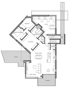 the floor plan for this modern home