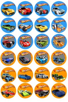 hot wheels birthday cupcake toppers