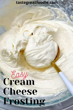 EASY CREAM CHEESE FROSTING Cream Cheese Frosting Recipes, Best Cream Cheese Frosting Recipe, Easy Cream Cheese Frosting, The Best Cream Cheese Frosting, Best Cream Cheese Frosting, Cream Cheese Icing Recipe, Cream Cheese Frosting Easy, Whipped Cream Cheese Frosting, Cheese Frosting Recipe