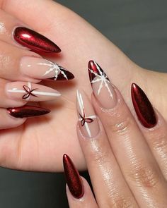 Xmas Nails, Holiday Nails, Nail Tech, Red Nails, Christmas Nails, Nail Inspo, Hair And Nails, Brooklyn, Nail Designs