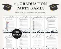 the 25 graduation party games printable instant