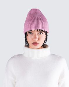 Pink from head to toe 😚 Beanie season is here, and literally, nothing beats a cute, pink ribbed beanie to throw on with any casual fit 🎀 Fuzzy Skirt, White Corset Dress, Denim Pleated Skirt, Red Mini Skirt, Chain Dress, Orange Satin, Pink Ribbed, Flare Jumpsuit, White Corset