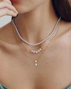 Docover necklaces featuring VRAI Created Diamonds. Shop now.  #labgrowndiamonds Matching Necklaces