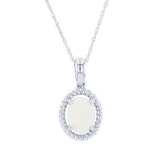 A beautiful opal weighing 0.78 carats is emphasized by a delicate rope style halo. Diamonds Direct, Opal Pendants, Online Jewelry, Diamond Engagement, Womens Jewelry Necklace, Diamond Engagement Rings, Halo, Jewelry Necklace Pendant, Wedding Bands