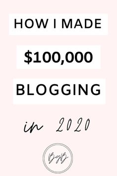 the words how i made $ 1, 000, 000 blogging in 2020