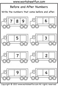 the worksheet shows how to make numbers for trucks