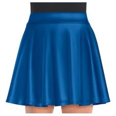 Add some color and flare to the party with this Womens Blue Flare Skirt. This mid-length skirt features a solid blue color palette with a flared design. With a soft comfy stretch material and a form flattering fit it's a great foundation for a sexy costume or color run outfit!  Womens Blue Flare Skirt product details:  Polyester and spandex One size fits up to women's size 8  Hand wash cold Blue Stretch Swim Skirt Casual Style, Blue Stretch Casual Swim Skirt, Casual Blue Stretch Swim Skirt, Fitted Blue Swim Skirt For Spring, Solid Flowy Skort, Flowy Full Skirt Solid Color Skort, Solid Color Flowy Full Skirt Skort, Flowy Full Skirt Skort, Blue High Waist Swim Skirt For Spring