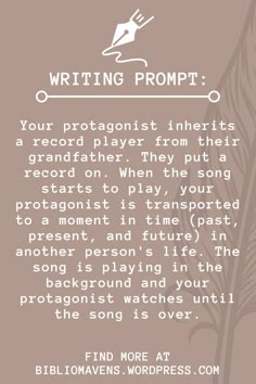 a poem written in front of a brown background with the words writing promt on it