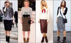 Ankle Boats Outfit Ideas Pencil Skirts 69+ Ideas #boats Booties With Skirt, Ankle Boots Skirt, How To Wear Flannels, Pencil Skirt Casual, Boots Outfit Ankle, Pencil Skirt Outfits, Boating Outfit