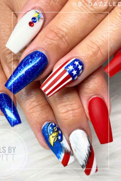 american flag nails designs 40 & Fabulous