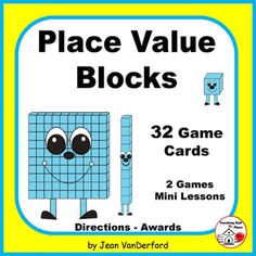 Base Ten Blocks: PLACE VALUE - Creative Game Cards and Mini Lesson for MATH COREBase Ten Blocks Place Value: Hundreds, Tens, and OnesBase Ten Blocks Place Value: 2 Games. . . 32 Task Cards for Centers and Scoot! {Gr. 1-2} "Always something EXTRA" to help REVIEW / PRACTICE skills in FUN ways. Please read Contents.. . .  2 Place Value Base Ten Blocks Games . . . . . .    Game 1 = Write the Value of the Place Value Blocks. . . . . . . . . Base Ten Blocks Place Value Student Response Sheet & Ans Place Value Math Games, Place Value Blocks, Base Ten Blocks, Base Ten, Award Certificates, Creative Games, Place Value, Place Values, Mini Lessons