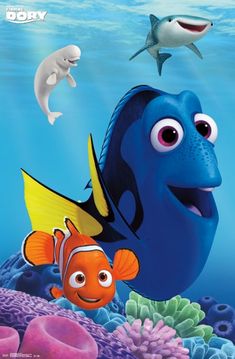 finding nemo and dory from the disney pixars movie, which is currently on dvd