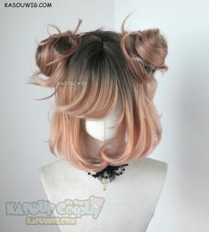 Oc Hair, Κούρεμα Bob, Kawaii Wigs, Hair References, Cosplay Hair, Fishtail Braid, Kawaii Hairstyles, Coral Peach, Anime Hair