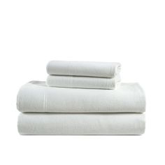 three white sheets stacked on top of each other