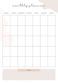 a printable calendar with the words, daily planner