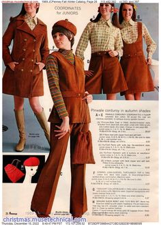 1969 JCPenney Fall Winter Catalog, Page 26 - Catalogs & Wishbooks 1969 Fashion, 70s Inspired Fashion, 70s Outfits, Seventies Fashion, 70’s Fashion