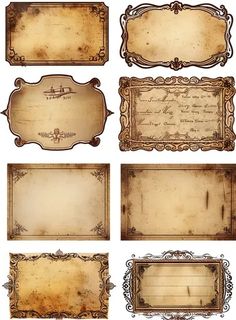 old paper with ornate frames and scrolls on white background stock photo - premium royaltying