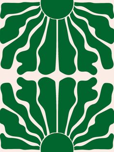 an abstract green and white design