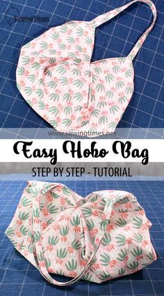 how to make an easy hobo bag with no sewing machine or tools, and it's free pattern