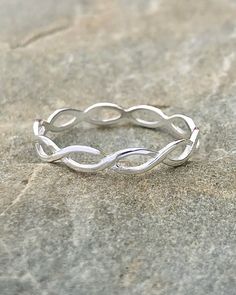 Sterling Silver Braid Ring.  This delicate ring encircles your finger with a lovely braid.  Measures approximately 1/8 H or 3mm Silver Braided Ring, Braided Ring, Size 10 Rings, Delicate Rings, Wedding Engagement, Sterling Silver Rings, Braids, Ring Size, Sterling Silver