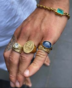 Mens Rings Fashion, Mens Gold Jewelry, Mens Accessories Jewelry, Mens Accessories Fashion, Men's Rings, Jewelry Inspo, Dream Jewelry