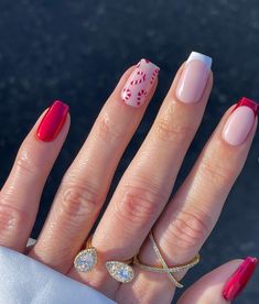 Christmas Nails Ideas, Candy Cane Nails, Red Christmas Nails, Cute Christmas Nails, Christmas Nails Easy, Christmas Gel Nails, Red Nail Designs, Christmas Nails Acrylic, Festival Nails