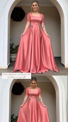 Satin Frock, Hottest Dresses, Simple Frocks, Bridesmaid Dresses With Sleeves, Simple Gowns, Long Dress Design, Fancy Dresses Long, Stylish Party Dresses