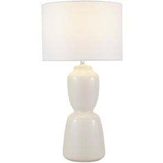 a white table lamp on a white background