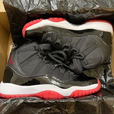 - Size 5y Grade School-6.5 W - Cardboard Shoe Inserts - Dead Stock & Hard To Find - Shoes Are In Excellent Condition - Never Worn Out (Some Creasing From Trying On, See Photos) The Tinker Hatfield-Designed Silhouette Features Chicago Bulls Colors, W/ Black Mesh On The Upper Sitting Atop Shiny Black Patent Leather. A White Midsole Melds Nicely W/ A Translucent Varsity Red Outsole, & Is The Same Colorway That Michael Jordan Wore During The 1996 Nba Championship Playoff Run. Nba Championship, Jordan Retro 11, Tinker Hatfield, Retro 11, Air Jordan 11 Retro, Shoe Inserts, Womens Jordans, Jordan 11 Retro, Air Jordan 11