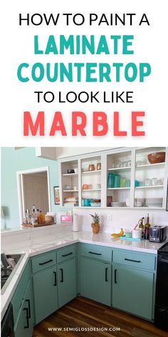 the words how to paint a laminate countertop to look like marble