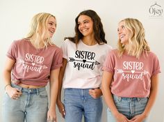 Sister Squad Shirts, Cool Sister Shirt, Sisters By Heart Shirt, Gift For Sister, Matching Sister Shirts, Womens Clothing, Best Friend Gifts 💗These Sister Squad Shirts are perfect gift for everyone! Our shirts are made with the highest quality materials & are super soft, comfy & cozy! 💗 🟢 HOW TO ORDER 🟢 1. Check and Review ALL Photos 📷 2. Select Your T-Shirt Size and T-Shirt Color from drop down menus ✨ 3.Select Your Design Print Color from images and mention in personalization section 🎨 4. Add to cart & place order 🛒 We're constantly striving to provide excellent service. We'd love to get your feedback :) 🚚📦 SHIPPING & PRODUCTION Order Production: 1-2 days Your orders will be shipped within the production days and will arrive in timely manner ( Nation wide 2-5 days ) Satisfaction Matching Sister Shirts, Sister Squad, Matching Sisters, Sisters By Heart, Sister Shirt, Squad Shirt, Sister Shirts, Gift For Sister, Friend Gifts